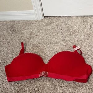 Red Strapless Bra